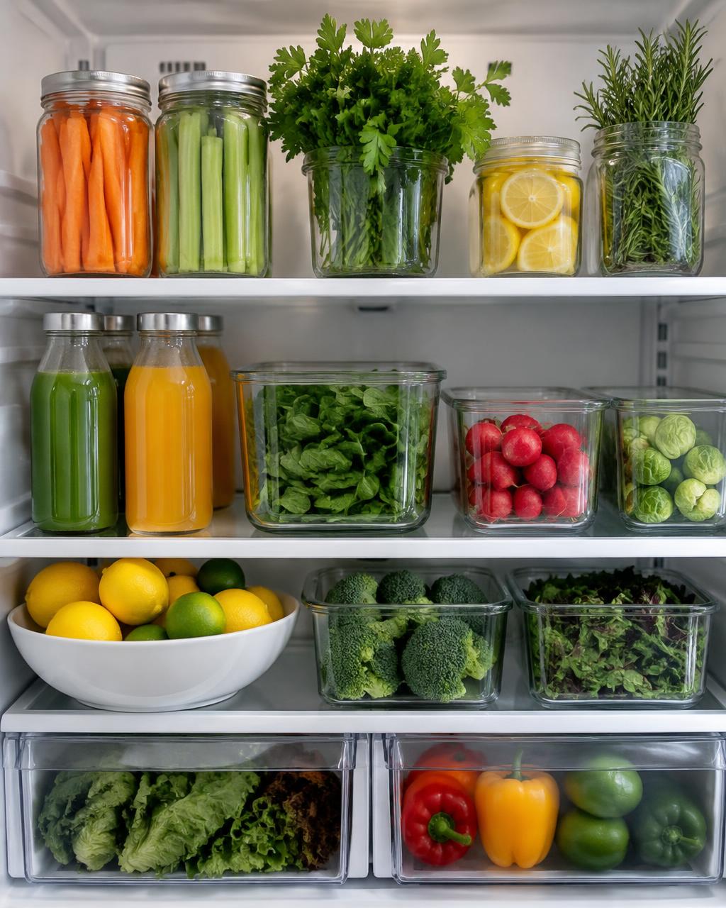 A client's refrigerator after the program
