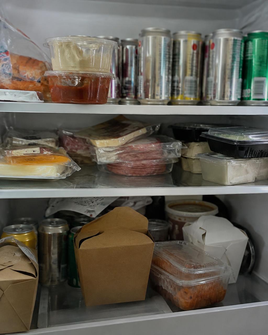 A client's refrigerator before the program